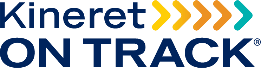 The KINERET® On TRACK™ logo with 5 arrows pointing to the right